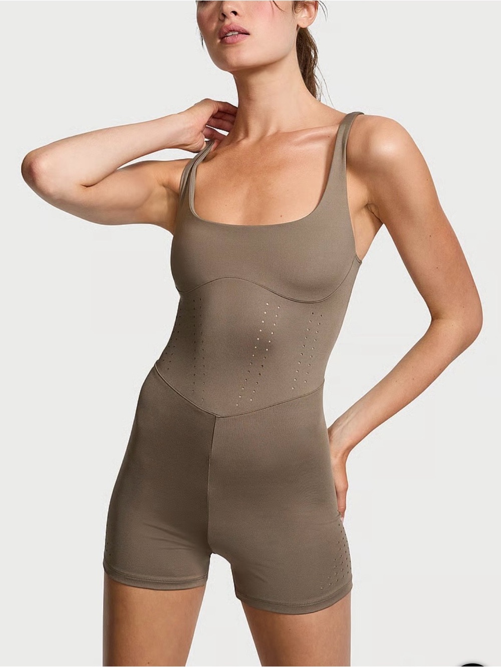 Victoria Secret Olive Shaping Bodysuit Shorts - Women Intimates & workout wear